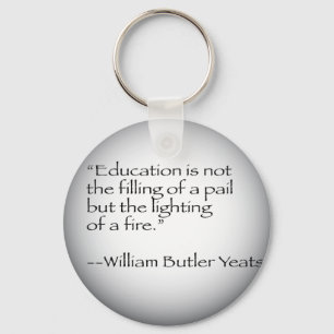 William Butler Yeats Quote Key Ring