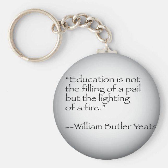 William Butler Yeats Quote Key Ring (Front)