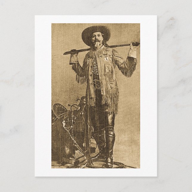 William Cody - Frontiersman (Sepia) Postcard (Front)