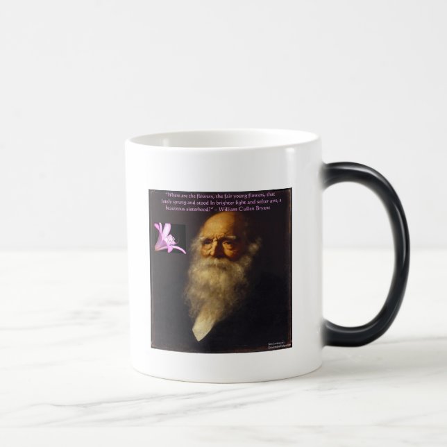 William Cullen Bryant Flower Poem Magic Mug (Right)