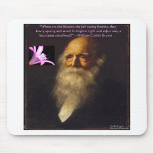 William Cullen Bryant Flower Poem Mouse Mat