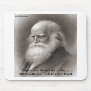 William Cullen Bryant & Nature Quote Mouse Mat