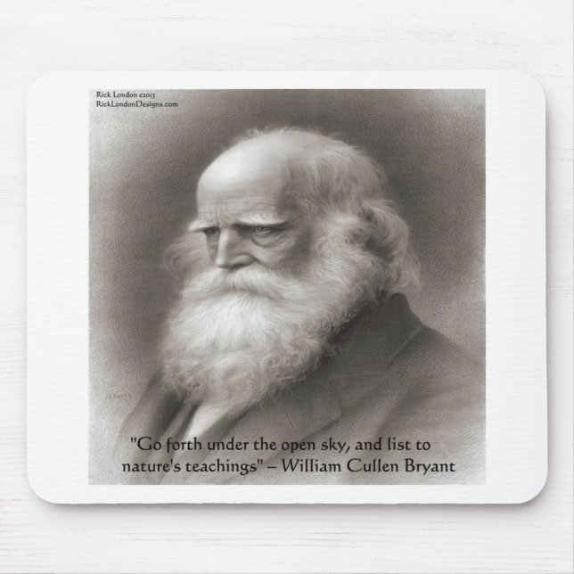 William Cullen Bryant & Nature Quote Mouse Mat (Front)