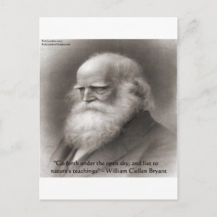 William Cullen Bryant & Nature Quote Postcard