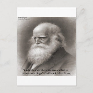 William Cullen Bryant & Nature Quote Postcard