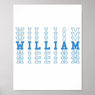 William Custom Boy Name Poster