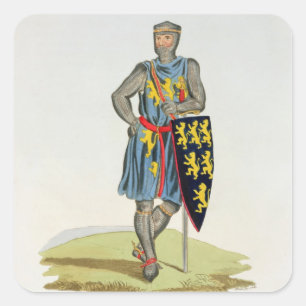 William de Longuespee, 3rd Earl of Salisbury (d.12 Square Sticker