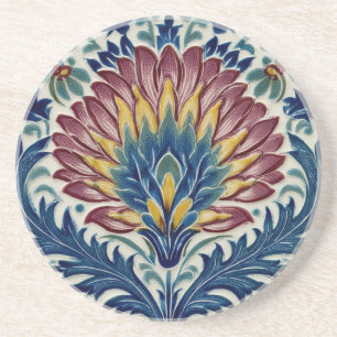William De Morgan Oriental Flower Coaster
