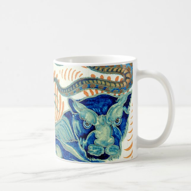 William De Morgan The Tiger And The Snake Coffee Mug (Right)