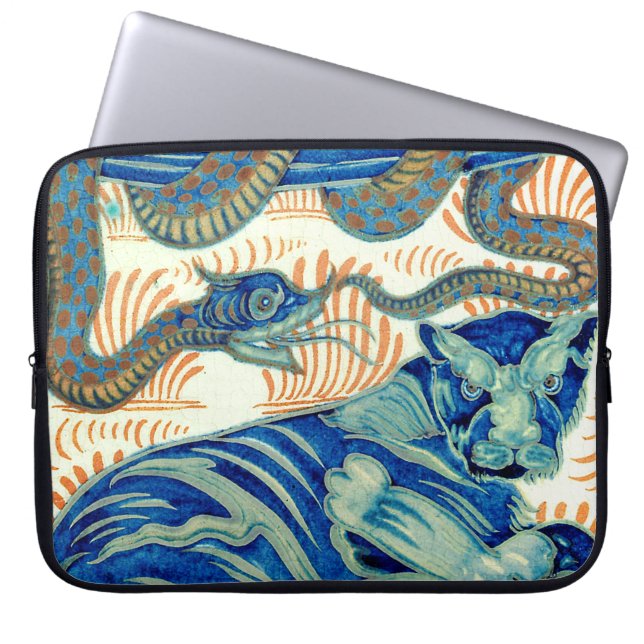 William De Morgan The Tiger And The Snake Laptop Sleeve (Front)
