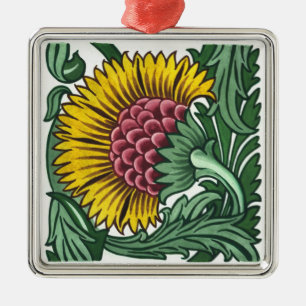 William de Morgan Tile Metal Tree Decoration