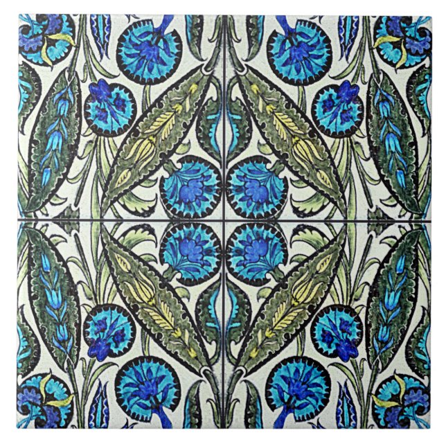 William De Morgan Victorian Ceramics Tile (Front)