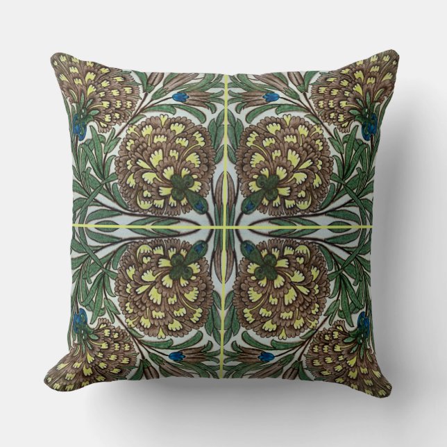 William De Morgan Victorian Cushions (Front)