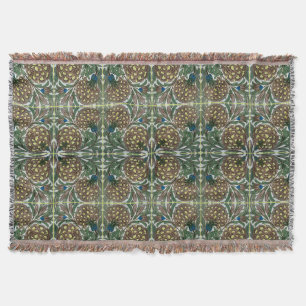 William De Morgan Victorian Textiles Throw Blanket