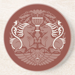 William De Morgan's Lions Sandstone Coaster