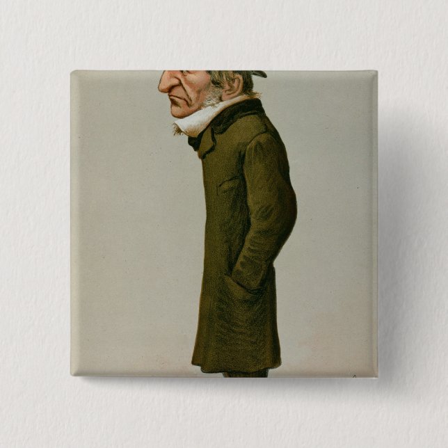 William Ewart Gladstone 15 Cm Square Badge (Front)
