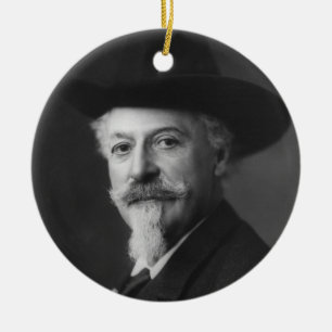 William F. Cody a.k.a. Buffalo Bill Portrait Ceramic Tree Decoration