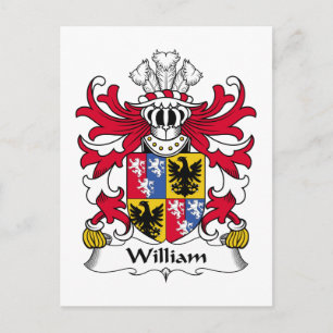 William Family Crest Postcard