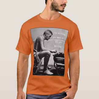 William Faulkner portrait and quote In writing you T-Shirt
