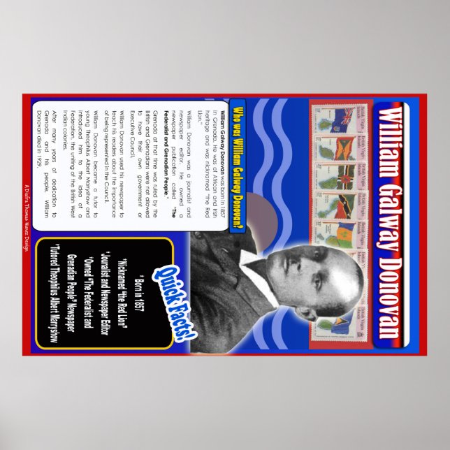 William Galway Donovan Biography Poster (Front)