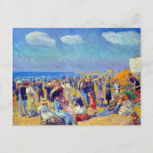 William Glackens Crowd at the Seashore Postcard