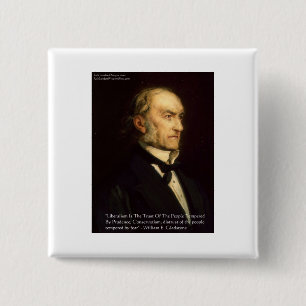 William Gladstone "Liberals & Conservative" Gifts 15 Cm Square Badge