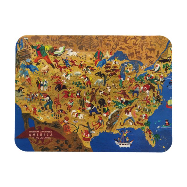 William Gropper's America - Cartoon Folklore Magnet (Horizontal)