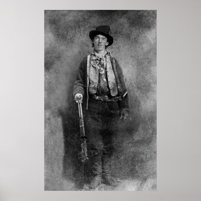 William H. Bonney, Billy Kid Old West Outlaw Poster (Front)