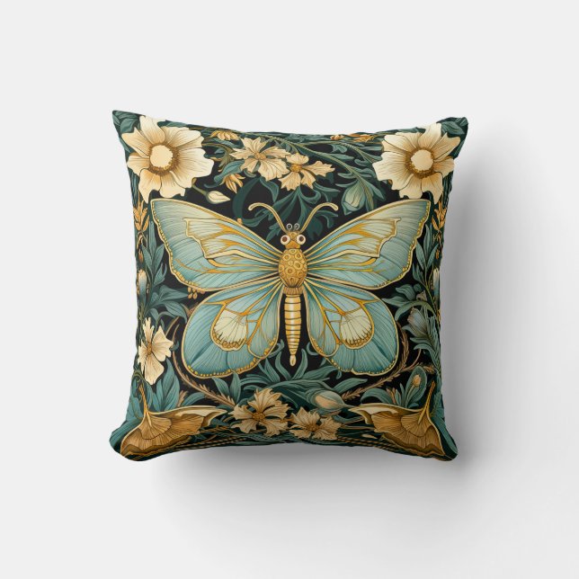 William Harris Butterfly Art Pillow (Front)