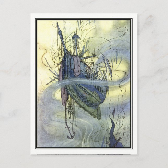 William Heath Robinson - Vintage Shipwreck Postcard (Front)