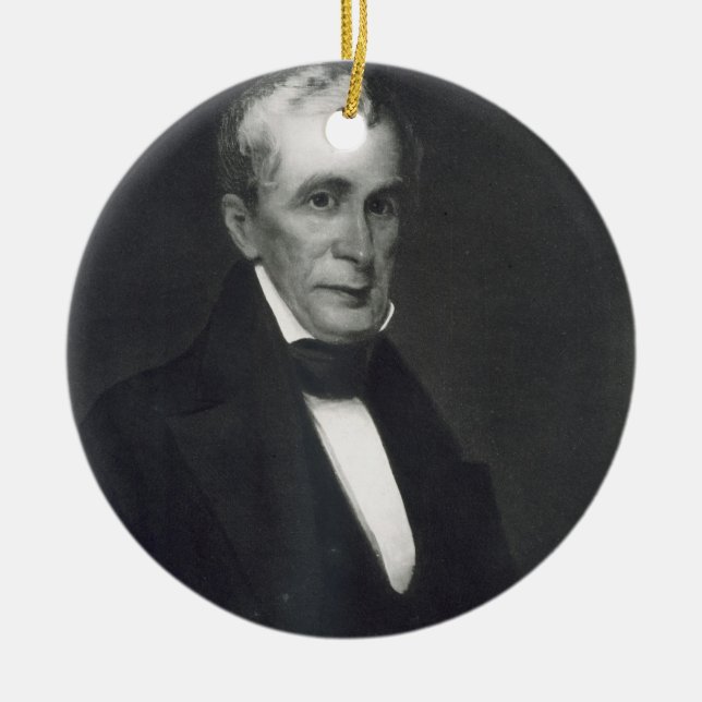 William Henry Harrison, 9th President of the Unite Ceramic Tree Decoration (Front)