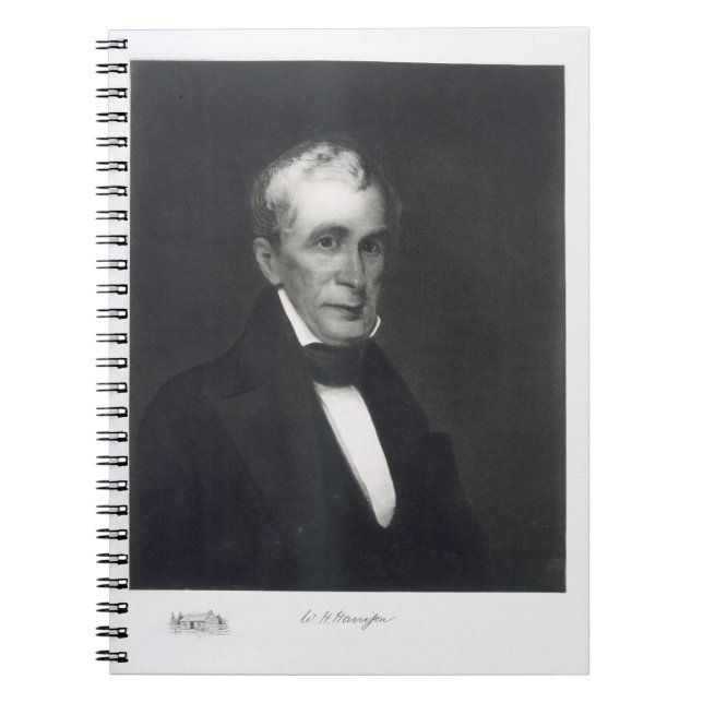 William Henry Harrison, 9th President of the Unite Notebook (Front)