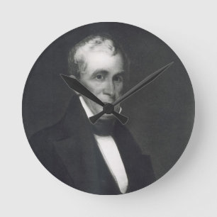 William Henry Harrison, 9th President of the Unite Round Clock