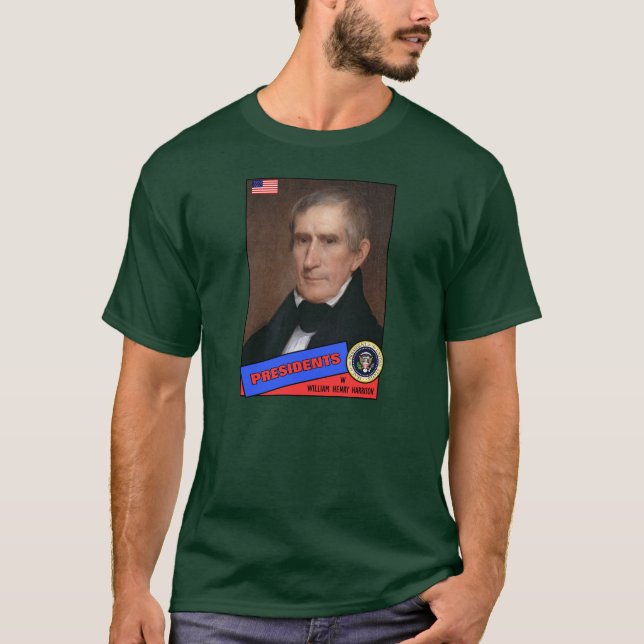 William Henry Harrison Baseball Card T-Shirt (Front)