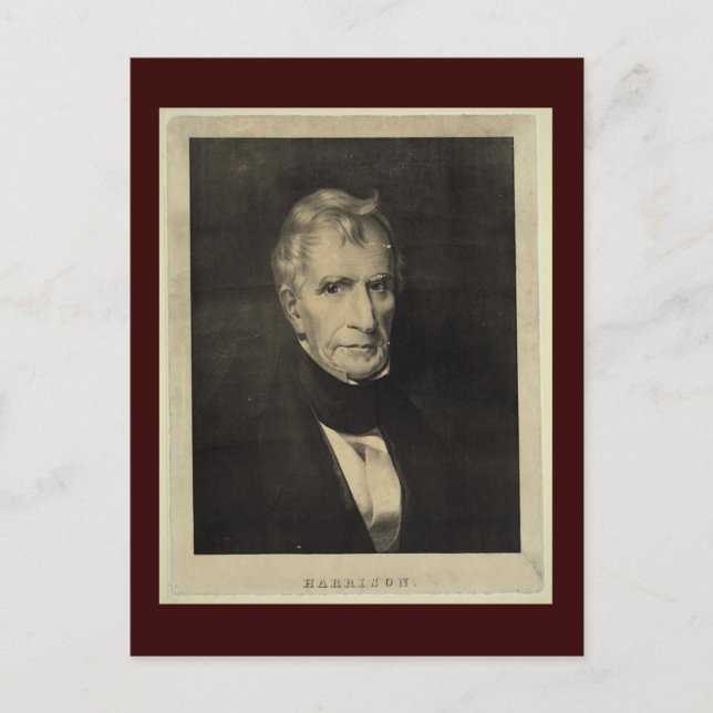 William Henry Harrison, Ninth President postcard (Front)