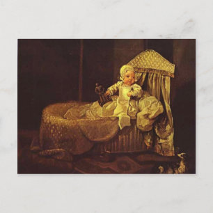 William Hogarth-Gerard Anne Edwards in His Cradle Postcard