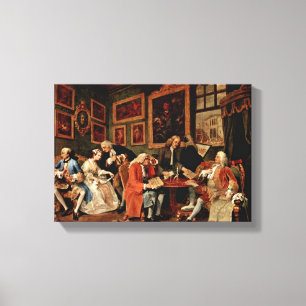 William Hogarth - The Marriage Contract Canvas Print
