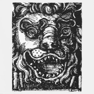 William Hogarth's Lion's Head Button's Tavern  Fleece Blanket