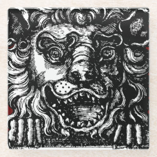 William Hogarth's Lion's Head Button's Tavern  Glass Coaster