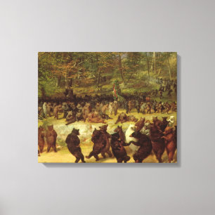 William Holbrook Beard - The Bear Dance Canvas Print
