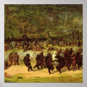 William Holbrook Beard - The Bear Dance Poster