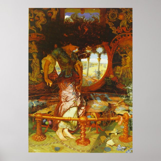 William Holman Hunt The Lady of Shalott Poster (Front)