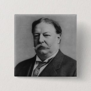 William Howard Taft 15 Cm Square Badge