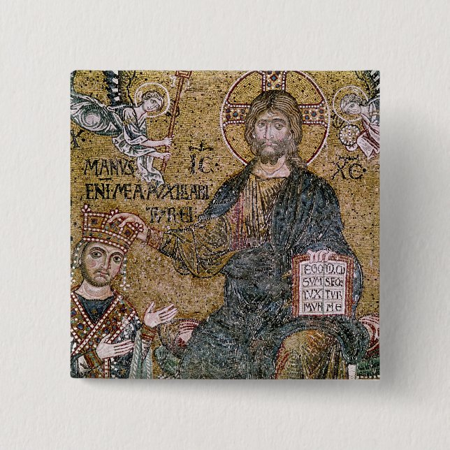 William II King of Sicily 15 Cm Square Badge (Front)