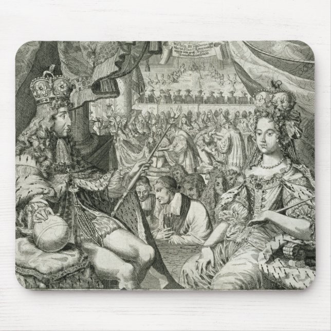 William III (1650-1702) and Mary II (1662-94) King Mouse Mat (Front)