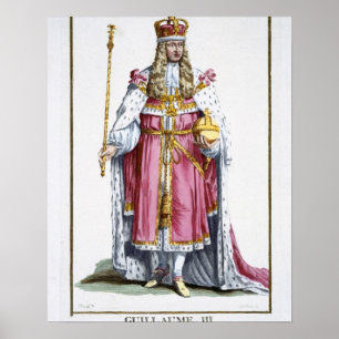 William III (1650-1702) of Orange, 1780 (coloured Poster