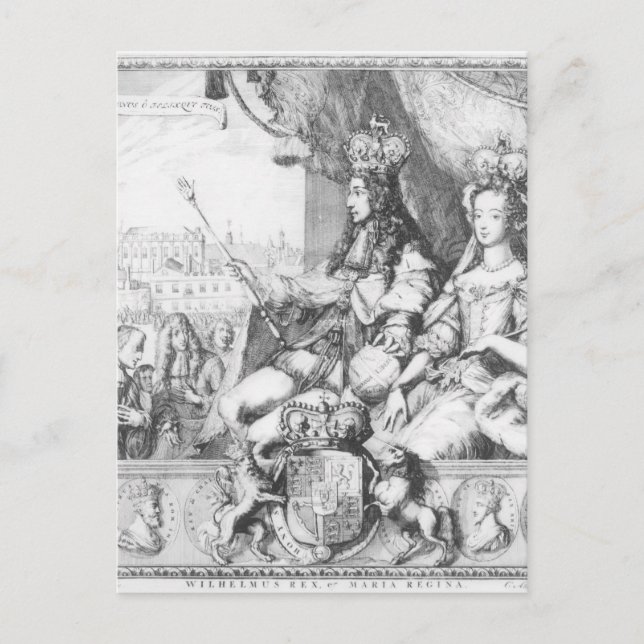 William III  and Mary II Postcard (Front)