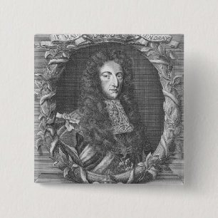 William III  Stadholder and King of England 15 Cm Square Badge