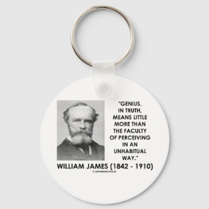 William James Genius Perceiving An Unhabitual Way Key Ring