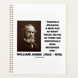 William James Many Social Selves Quote Planner